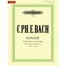 C.P.E. Bach:- Sonata in G minor for Violin (Flute) and Piano with CD